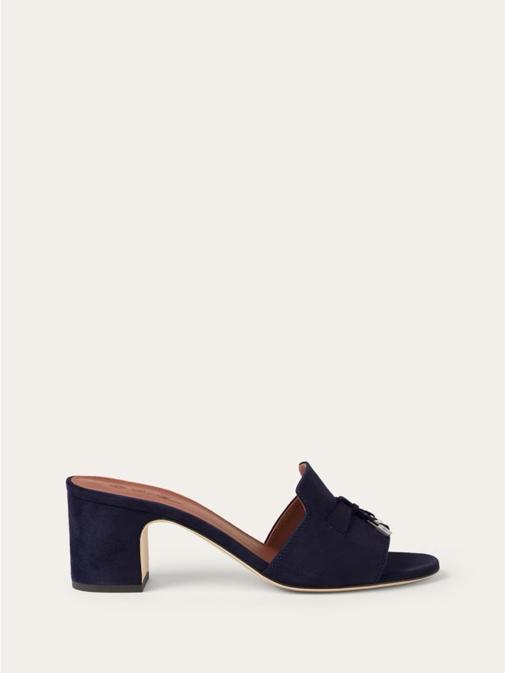 Loro Piana Navy Summer Charms Sandal